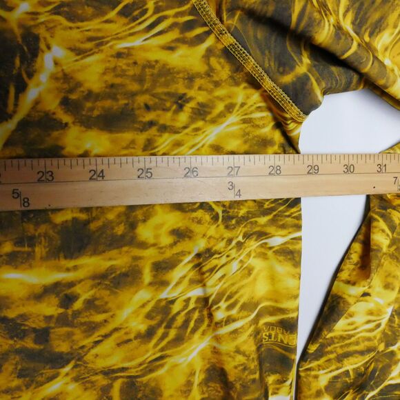 Mossy Oak Mens 3XL 54-56 Insect Repellent Fishing Shirt Yellow Long Sleeve Camo - Picture 10 of 13